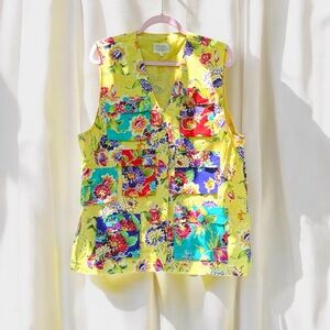 Yellow Floral Vest